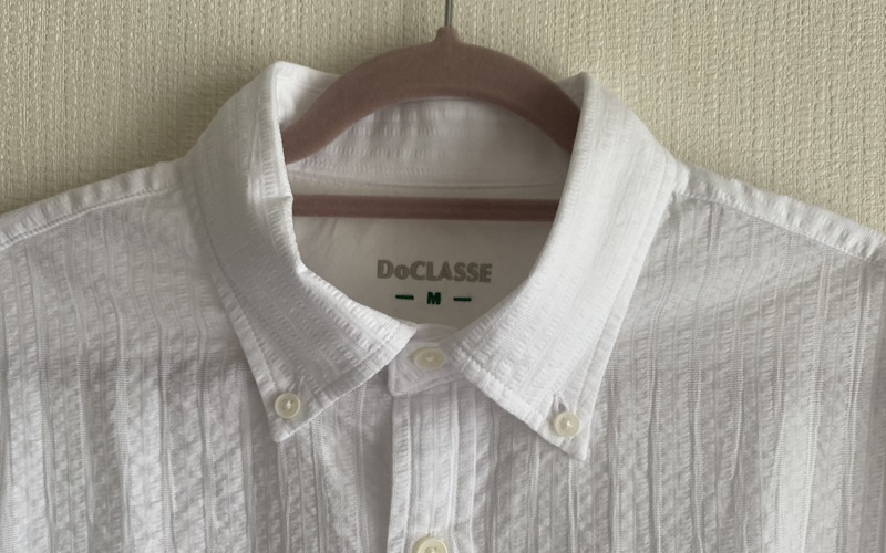 DoCLASSE　ライトコットン・ シアサッカーシャツ　¥7,689