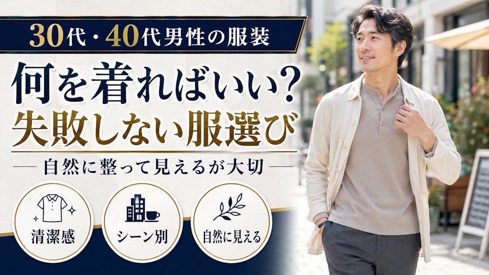 30代・40代男性の服装は何を着ればいい？失敗しない服選びの考え方